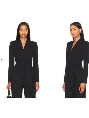 Amanda Uprichard Vera  Blazer black tie closure size XS New $260msrp